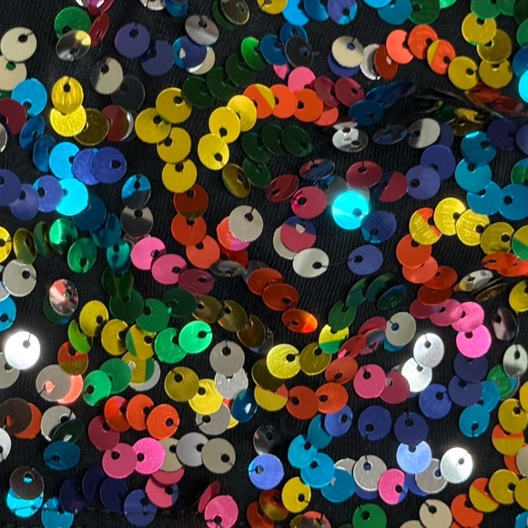 New‎ York & Company  Black Sequin Sleeve Tee - Picture 7 of 9